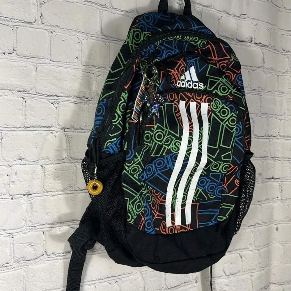 Adidas BTS Creator 2 Multicolor Backpack Book Bag Laptop‎ Case Green Blue Orange